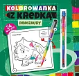 Kolorowanka z kredką Dinozaury
