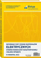 Informacyjny cennik MATERIAŁÓW ELEKTRYCZNYCH, stawek robocizny kosztorysowej i najmu sprzętu Informacyjny cennik MATERIAŁÓW ELEKTRYCZNYCH, stawek robocizny kosztorysowej i najmu sprzętu