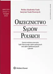 Orzecznictwo Sądów Polskich 