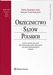 Orzecznictwo Sądów Polskich  Orzecznictwo Sądów Polskich