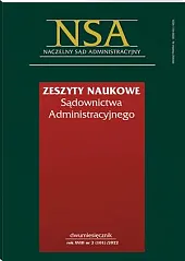 Zeszyty Naukowe Sądownictwa Administracyjnego 