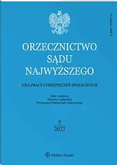 Orzecznictwo Sądu Najwyższego. Izba Pracy i, 