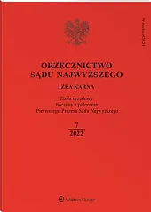 Orzecznictwo Sądu Najwyższego. Izba Karna  Orzecznictwo Sądu Najwyższego. Izba Karna
