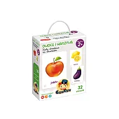 CzuCzu Karty obrazkowe na sznureczku Owoce i warzywa