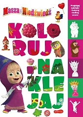 Masza i Niedźwiedź Koloruj i naklejaj,