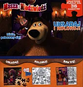 Masza i niedźwiedź Układaj i koloruj,