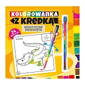 Kolorowanka z kredką Egzotyczne zwierzęta