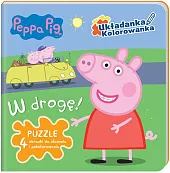 Peppa Pig Układanka - Kolorowanka W,