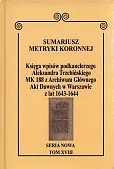 Sumariusz Metryki Koronnej Seria nowa Księga wpisów MK 188 Sumariusz Metryki Koronnej Seria nowa Księga wpisów MK 188