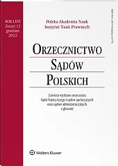 Orzecznictwo Sądów Polskich  Orzecznictwo Sądów Polskich