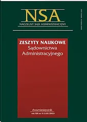 Zeszyty Naukowe Sądownictwa Administracyjnego  Zeszyty Naukowe Sądownictwa Administracyjnego