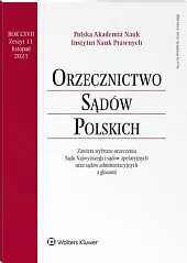 Orzecznictwo Sądów Polskich  Orzecznictwo Sądów Polskich