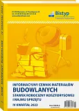 Informacyjny cennik MATERIAŁÓW BUDOWLANYCH, stawek robocizny kosztorysowej i najmu sprzętu