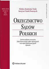 Orzecznictwo Sądów Polskich 