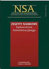 Zeszyty Naukowe Sądownictwa Administracyjnego 