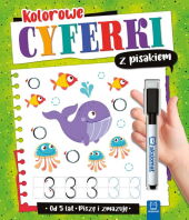 Kolorowe cyferki z pisakiem Piszę i zmazuję od 5 lat Kolorowe cyferki z pisakiem Piszę i zmazuję od 5 lat