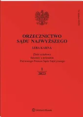 Orzecznictwo Sądu Najwyższego. Izba Karna  Orzecznictwo Sądu Najwyższego. Izba Karna