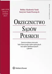 Orzecznictwo Sądów Polskich  Orzecznictwo Sądów Polskich