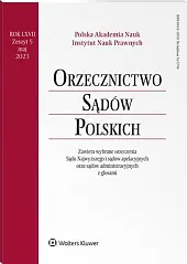 Orzecznictwo Sądów Polskich  Orzecznictwo Sądów Polskich