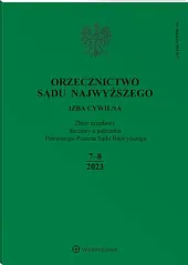 Orzecznictwo Sądu Najwyższego. Izba Cywilna 