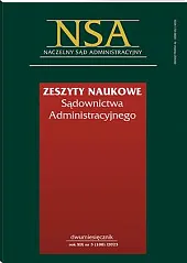 Zeszyty Naukowe Sądownictwa Administracyjnego 