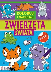 Zwierzęta świata Kolorowanki z naklejkami