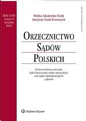 Orzecznictwo Sądów Polskich  Orzecznictwo Sądów Polskich