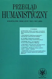 Przegląd Humanistyczny 2023/1 (480)Tomasz Wójcik