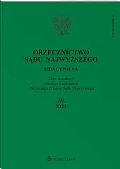 Orzecznictwo Sądu Najwyższego. Izba Cywilna 