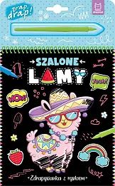 Szalone lamy. Zdrapywanka z rysikiem Szalone lamy. Zdrapywanka z rysikiem