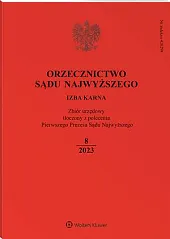 Orzecznictwo Sądu Najwyższego. Izba Karna 