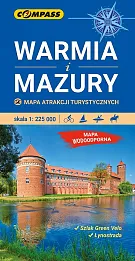 Warmia i Mazury mapa atrakcji turystycznych wersja laminowana