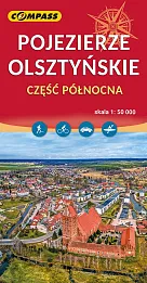 Pojezierze Olsztyńskie, część północna mapa turystyczna