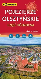 Pojezierze Olsztyńskie, część północna mapa turystyczna