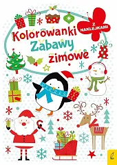 Zimowe zabawy Kolorowanki z naklejkami