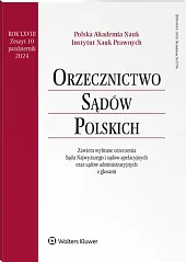 Orzecznictwo Sądów Polskich  Orzecznictwo Sądów Polskich