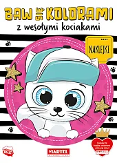 Baw się kolorami z wesołymi kociakami z naklejkami