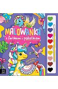 Malowanka z farbkami i pędzelkiem. Jednorożce i pegazy Malowanka z farbkami i pędzelkiem. Jednorożce i pegazy
