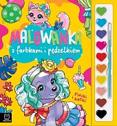 Malowanka z farbkami i pędzelkiem. Pieski,Agata Kaczyńska Malowanka z farbkami i pędzelkiem. Pieski,Agata Kaczyńska