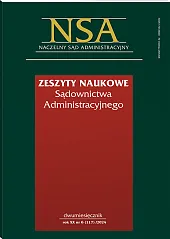 Zeszyty Naukowe Sądownictwa Administracyjnego Zeszyty Naukowe Sądownictwa Administracyjnego