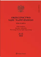 Orzecznictwo Sądu Najwyższego. Izba Karna  Orzecznictwo Sądu Najwyższego. Izba Karna