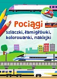 Pociągi szlaczki, łamigłówki, kolorowanki, naklejki