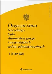 Orzecznictwo Naczelnego Sądu Administracyjnego i Wojewódzkich,  Orzecznictwo Naczelnego Sądu Administracyjnego i Wojewódzkich,