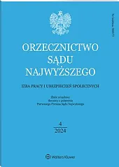 Orzecznictwo Sądu Najwyższego. Izba Pracy i, 