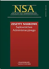 Zeszyty Naukowe Sądownictwa Administracyjnego 