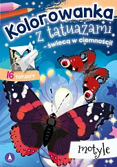 Kolorowanka z tatuażami świecą w ciemności,