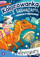 Kolorowanka z tatuażami świecą w ciemności Dinozaury