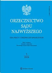 Orzecznictwo Sądu Najwyższego. Izba Pracy i, 