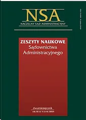 Zeszyty Naukowe Sądownictwa Administracyjnego  Zeszyty Naukowe Sądownictwa Administracyjnego