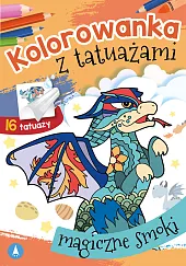 Kolorowanka z tatuażami Magiczne smokiSkrzat Wydawnictwo Kolorowanka z tatuażami Magiczne smokiSkrzat Wydawnictwo